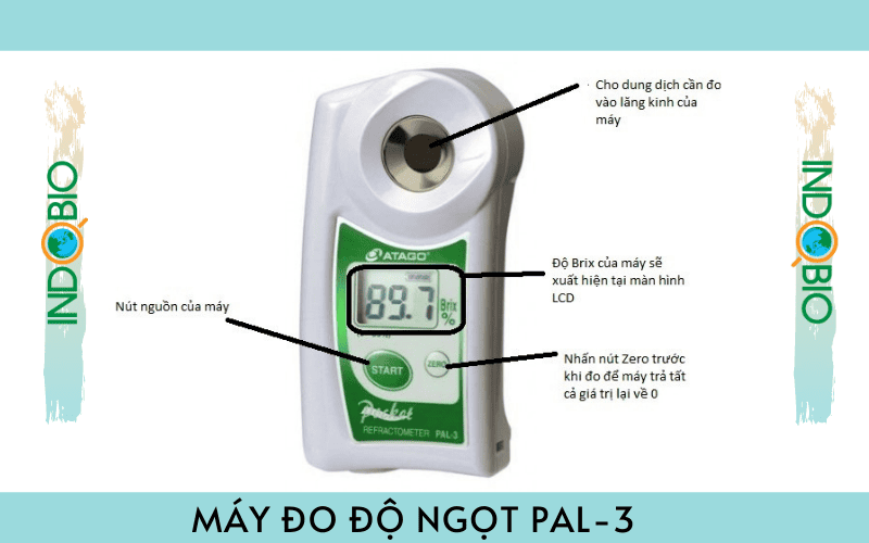máy đo độ ngọt điện tử Atago Pal-3, đo độ ngọt trái cây 0.0-93 5 BRIX